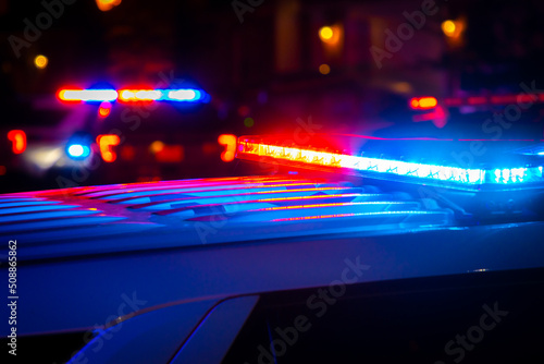 Flashing police lights