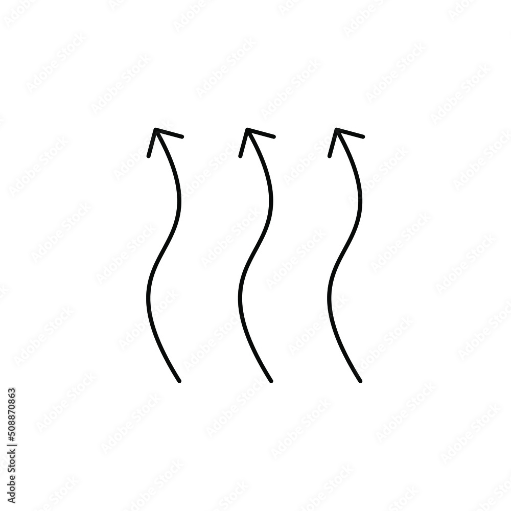 Obraz premium Wind, Air Thin Line Icon Vector Illustration Logo Template. Suitable For Many Purposes.