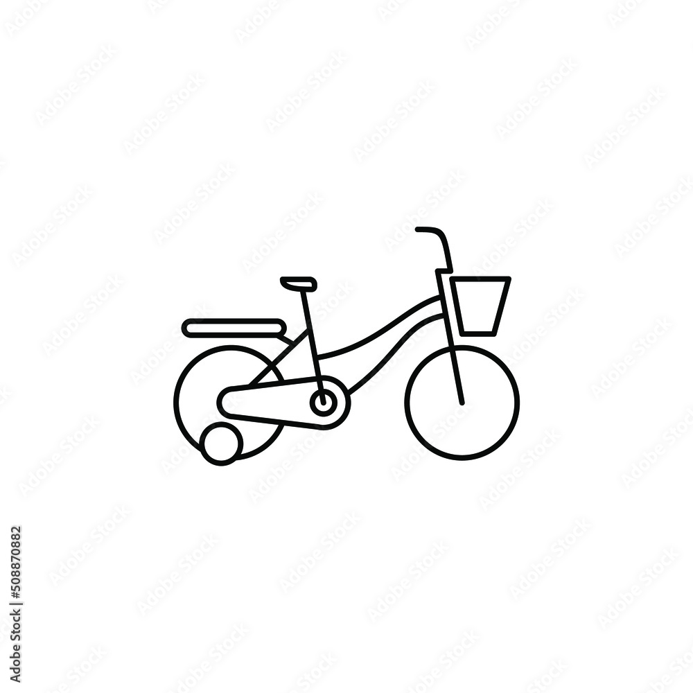 Bike, Bicycle Thin Line Icon Vector Illustration Logo Template. Suitable For Many Purposes. Bike, Bicycle Thin Line Icon Vector Illustration Logo Template. Suitable For Many Purposes.
