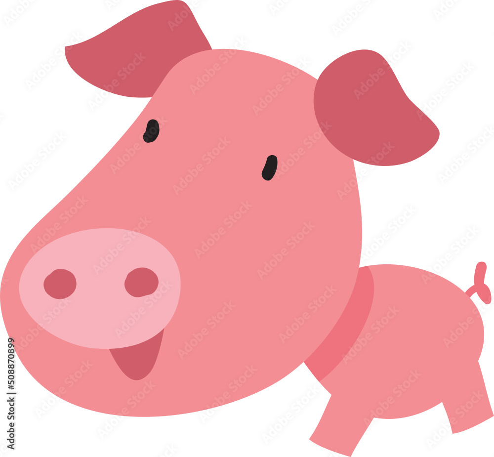 Naklejka premium pig