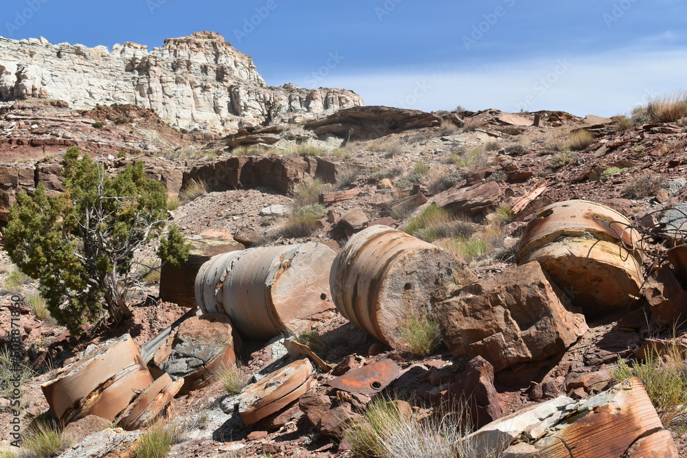 Drill cores from mining in the southwest