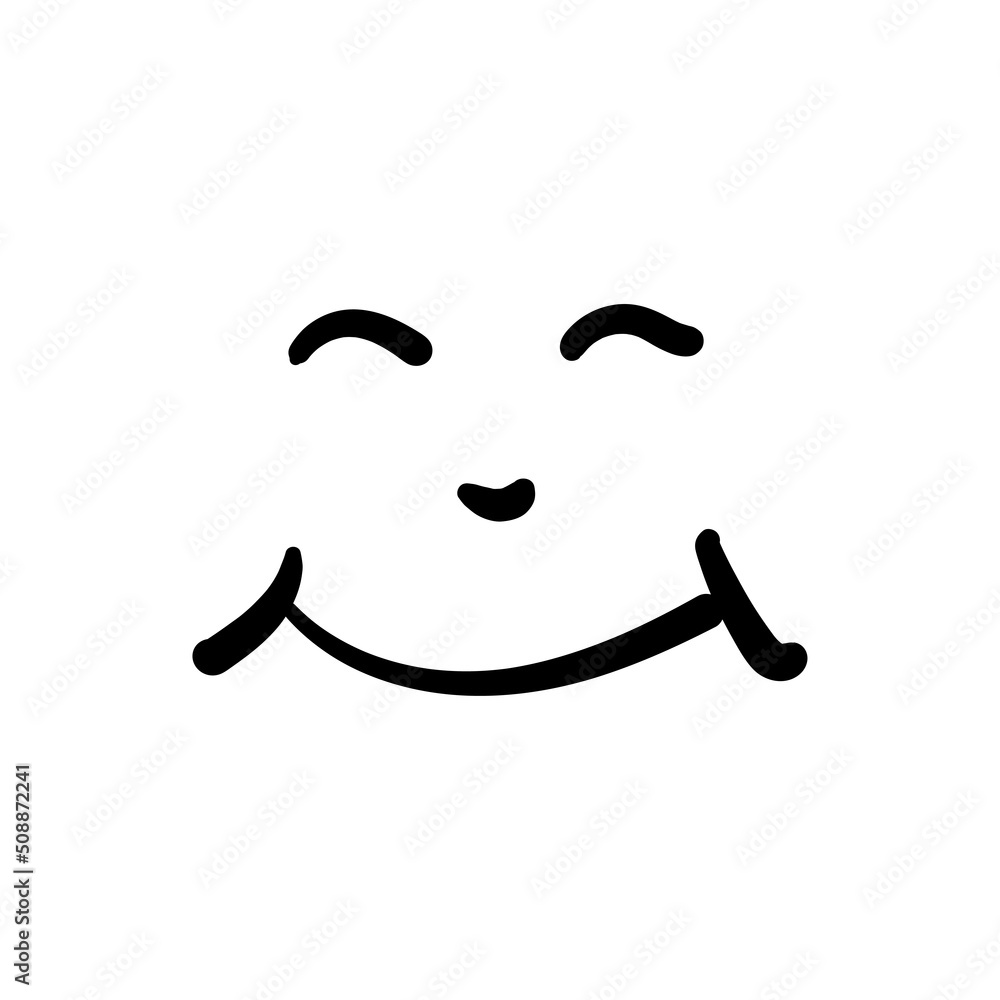 simple smile face doodle cartoon vector icon design element simple smile face doodle cartoon vector icon design element