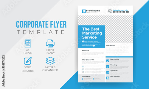 Creative business flyer template design set, vector template design or business poster template design