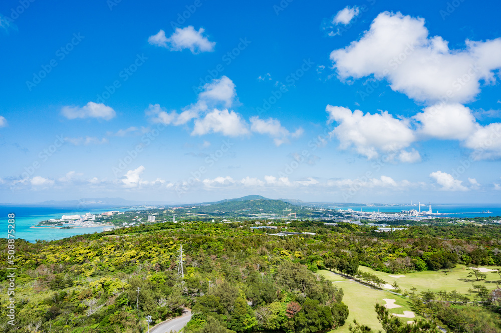 沖縄　石川高原展望台からの眺め