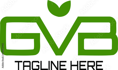 GVB initial with leaf logo vector design company photo