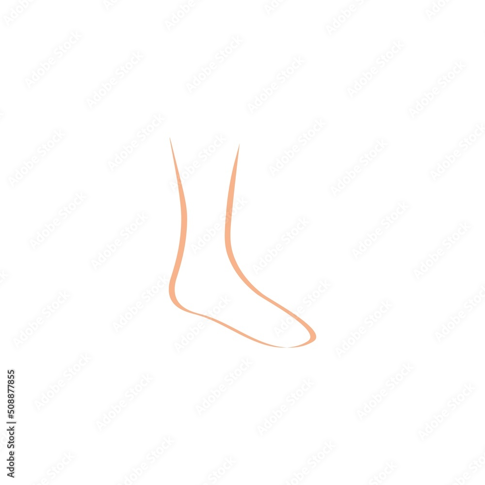 Fototapeta premium Foot, leg icon logo free vector