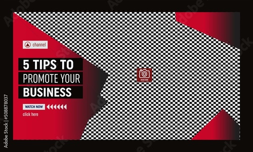 Corporate video thumbnail , video thumbnail template design and web banner template 