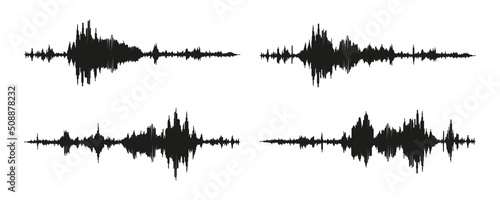 Seismograph measurement or lie detector graph. Seismic measurements with data record. Vector illustration isolated in white background
