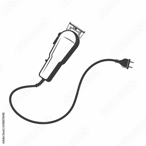 black electric clippers vector icon illustration design