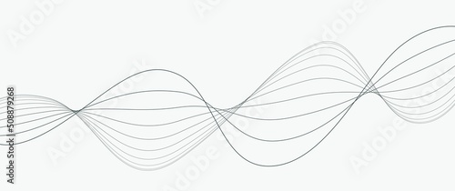 Abstract curvy wavy lines on a white background, perfect for background, backdrop, promotion background, dummy background, presentation template, product mockup background.