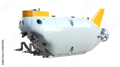 Deep Sea Submersible 3D Rendered