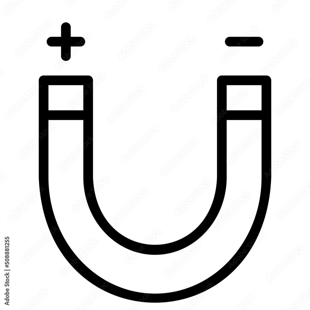 magnetic line icon magnetic line icon