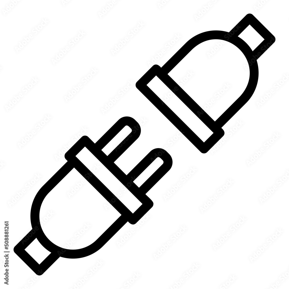 power plug line icon