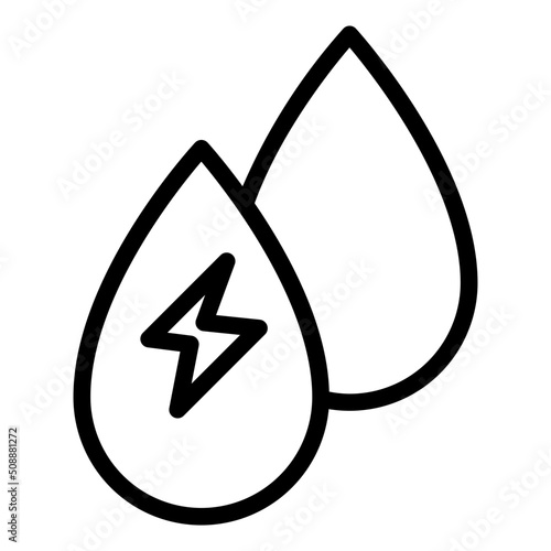 water energy line icon photo