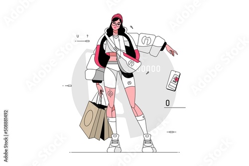 Cool well dressed girl in jacket