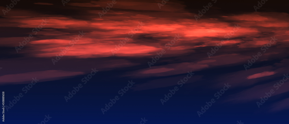 Obraz premium red sunset in the clouds