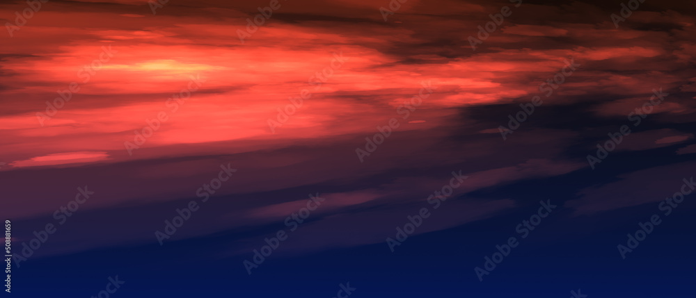 Obraz premium red sunset in the clouds