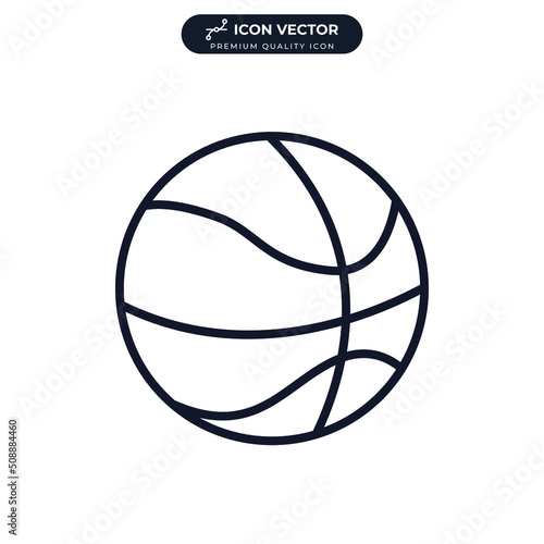 basket ball icon symbol template for graphic and web design collection logo vector illustration