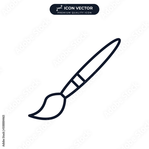 paint brush icon symbol template for graphic and web design collection logo vector illustration