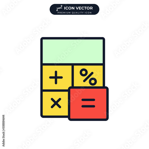 calculator icon symbol template for graphic and web design collection logo vector illustration