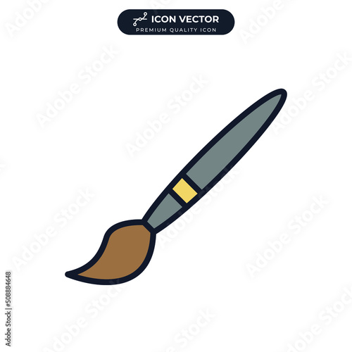 paint brush icon symbol template for graphic and web design collection logo vector illustration