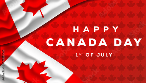 canada day with realistic canadian day background