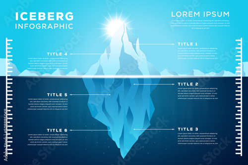 Fotografia iceberg infographic illustration template