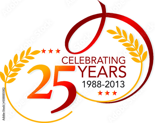 25 Yeas celebration, Aniversary creative vector logo
