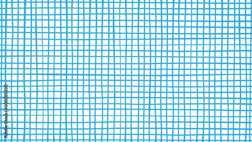 ナチュラルな手描き風の方眼チェックのイラスト　アスペクト比16：9