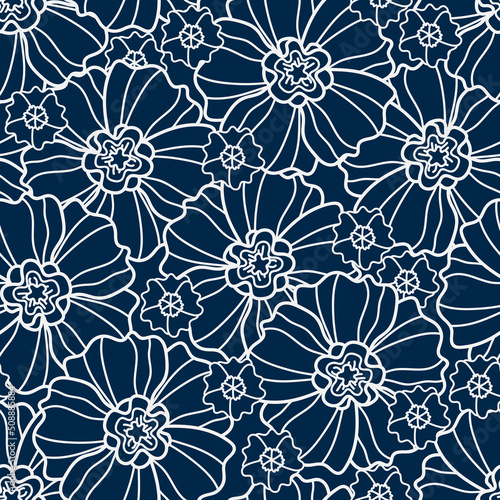 Seamless Floral Pattern. Elegant beautiful nature ornament for fabric, wrapping or textile.