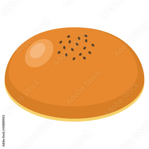 餡パンのイラスト（ベクター）