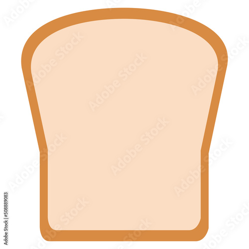 スライスされた食パンのイラスト（ベクター）
