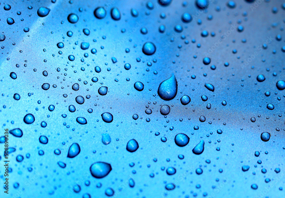 Background is unusual with drops of water