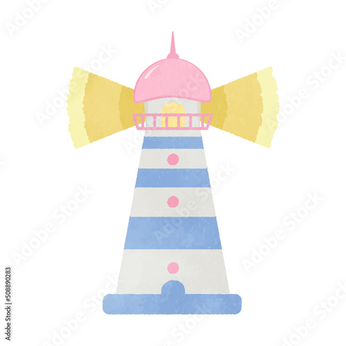 A cute lighthouse that emits light 02