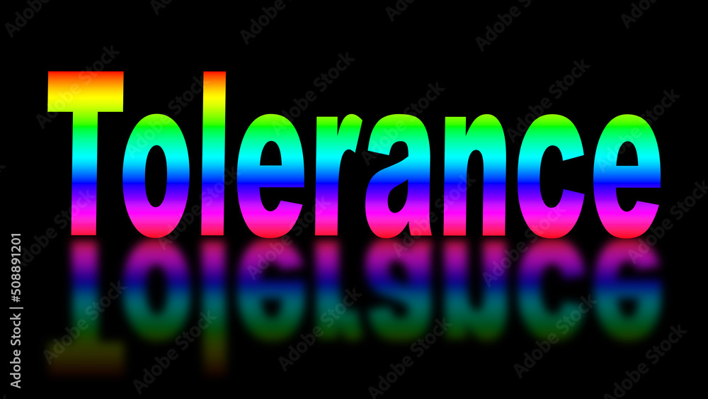 Obraz premium Rainbow text illustrating equality and diversity