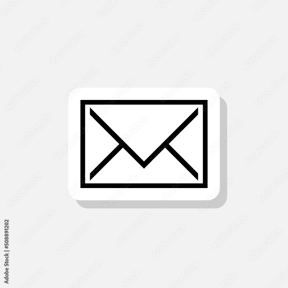 Email message line icon sticker sign for mobile concept and web design Email message line icon sticker sign for mobile concept and web design