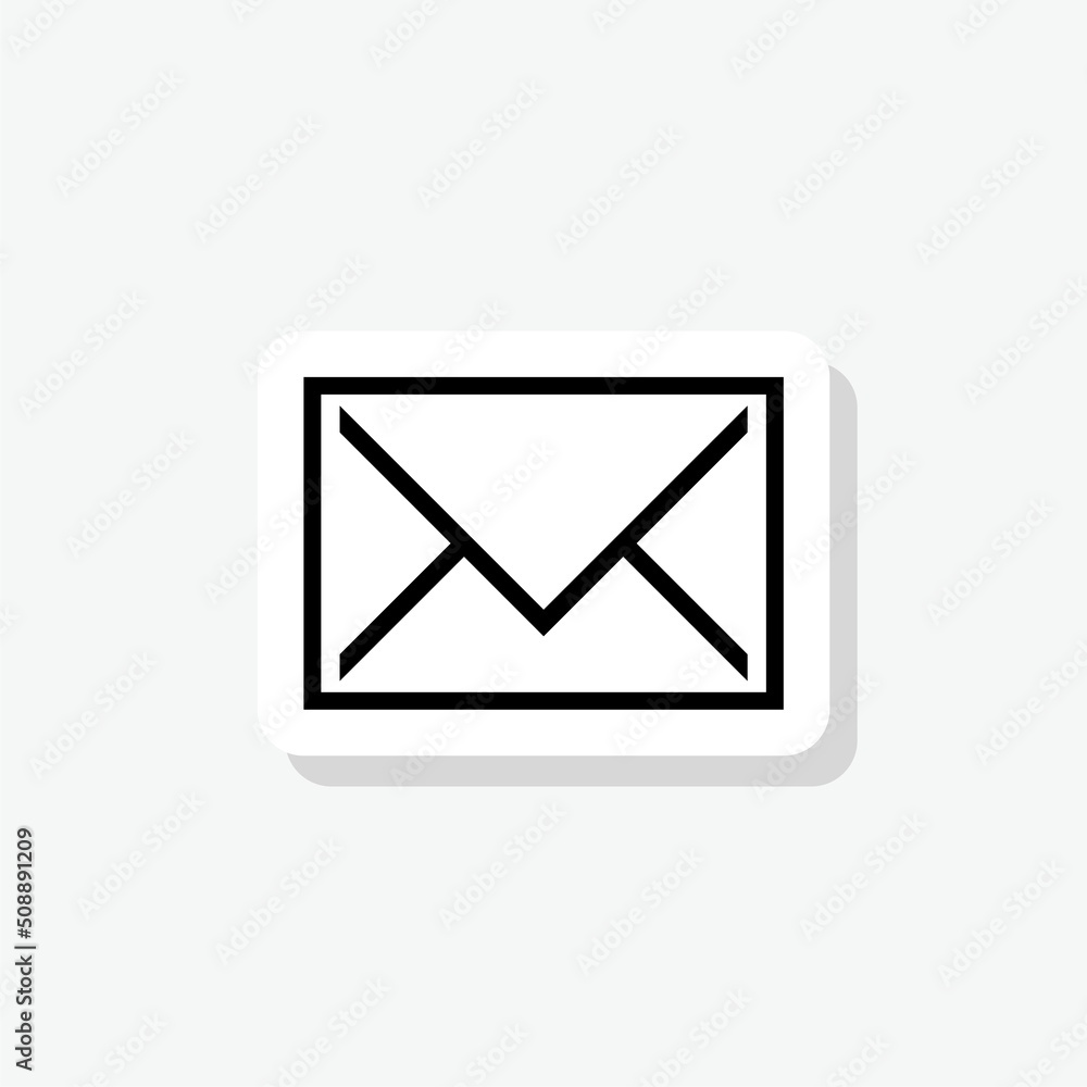 Email message line icon sticker sign for mobile concept and web design Email message line icon sticker sign for mobile concept and web design