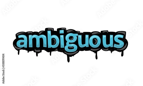 AMBIGUOUS writing vector design on white background