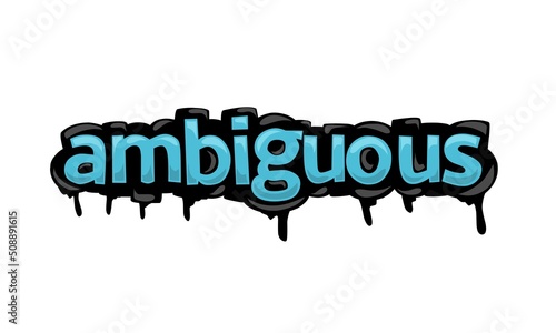 AMBIGUOUS writing vector design on white background