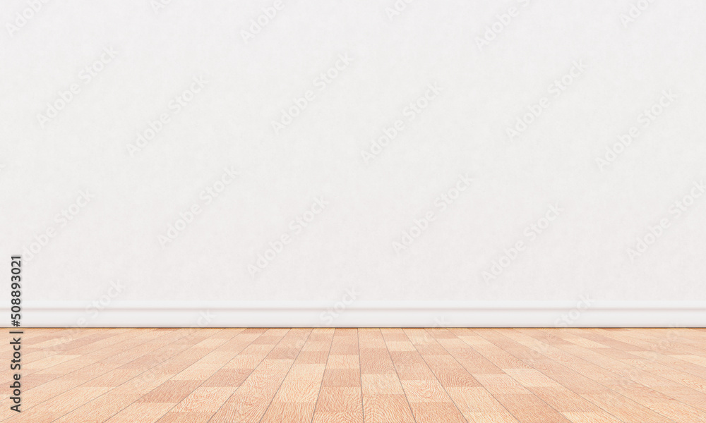 Empty room with wooden floor and raw concrete wall in dark tone vintage style background. Interior architecture and construction material wallpaper concept. 3D illustration rendering Empty room with wooden floor and raw concrete wall in dark tone vintage style background. Interior architecture and construction material wallpaper concept. 3D illustration rendering