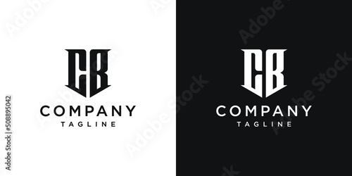 Creative Vintage Letter CB Monogram Logo Design Icon Template White and Black Background
