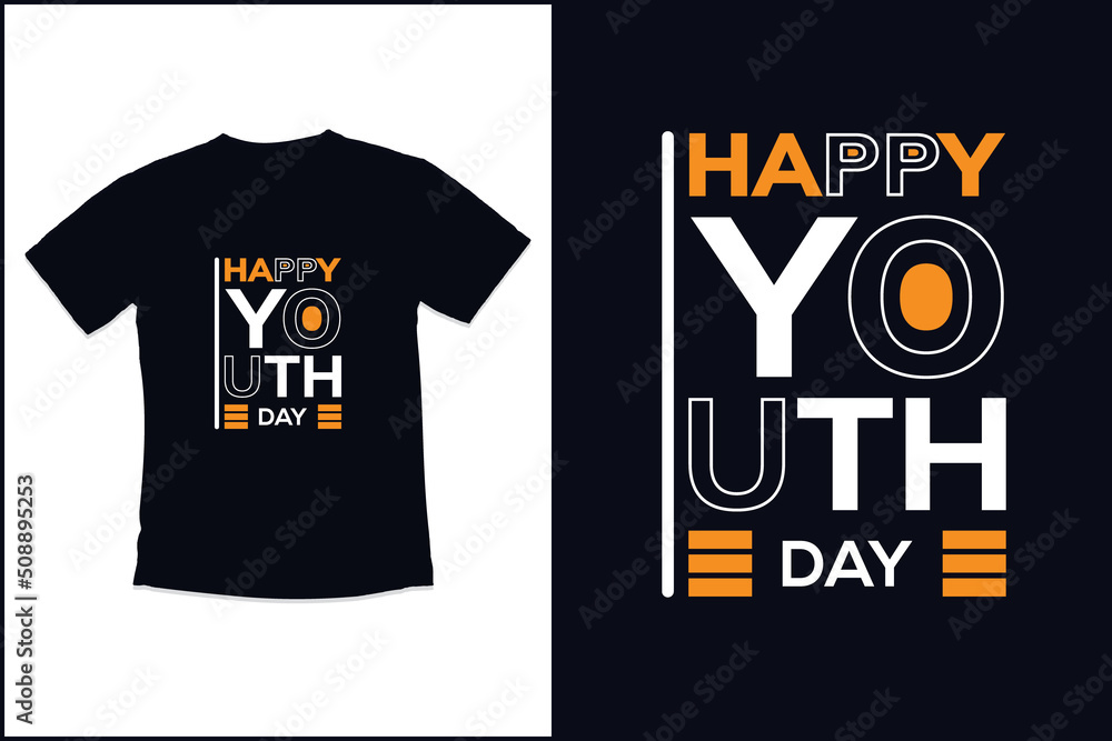 Youth day t shirt design templates