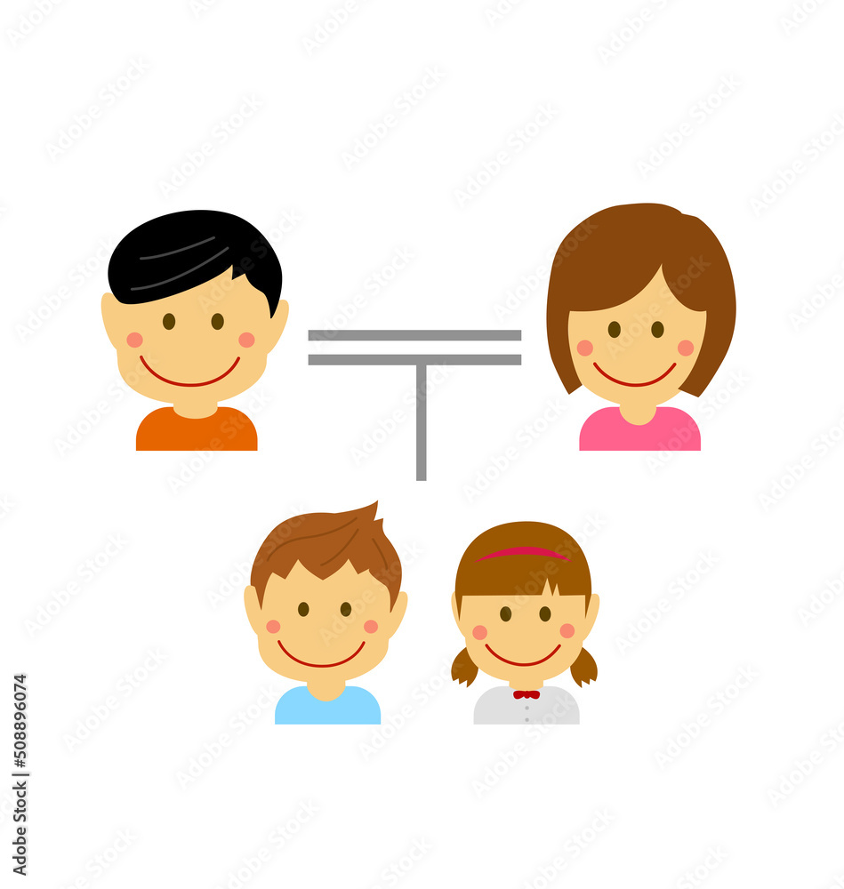 General nuclear family vector illustration General nuclear family vector illustration