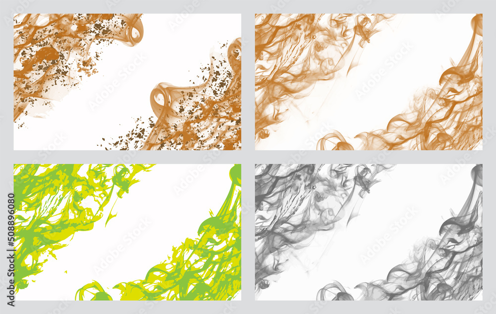 Abstract smoke brush vector background template 