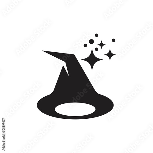 Megician hat logo vector