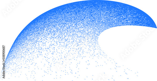 Ocean and Blue Abstract Waves .  Sea storm  . Brush Stroke wave . Water splashes .Vector Illustration. 