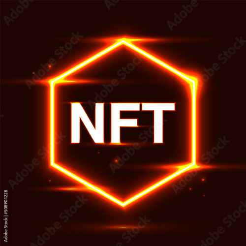 NFT futuristic digital background. Cryptocurrency concept