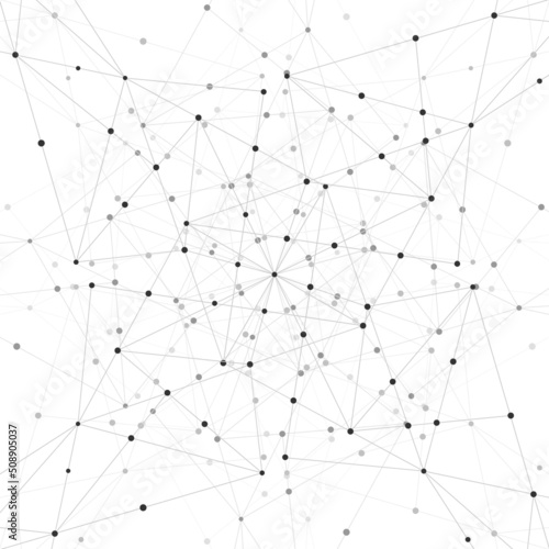 Abstract fractal background and geometric pattern with connecting dots and lines
