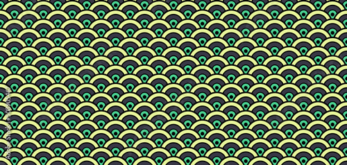 Premium Japanese Wave Samless Pattern. Chinese Seamless Wave Pattern. Bohemian Kimono,