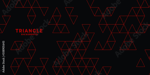 Red triangle  and black background